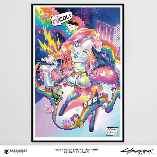 Cyberpunk 2077 Kunstdruck Lizzy Wizzy Live! Limited Edition 60 x 90 cm - Smalltinytoystore