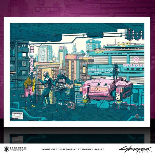 Cyberpunk 2077 Kunstdruck Night City 45 x 60 cm - Smalltinytoystore