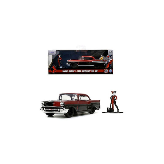 DC Comics Diecast Modelle 1/32 Harley Quinn 1957 Chevy Bel Air Display (6) - Smalltinytoystore