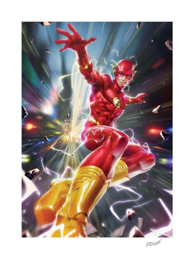 DC Comics Kunstdruck The Flash 46 x 61 cm - ungerahmt - Smalltinytoystore