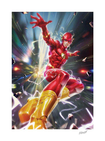 DC Comics Kunstdruck The Flash 46 x 61 cm - ungerahmt - Smalltinytoystore