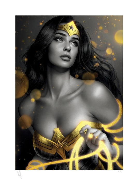DC Comics Kunstdruck Wonder Woman: Black & Gold 46 x 61 cm - ungerahmt - Smalltinytoystore