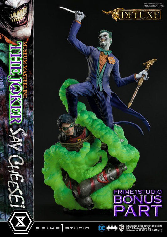 DC Comics Statue 1/3 The Joker Say Cheese Deluxe Bonus Version 99 cm - Smalltinytoystore