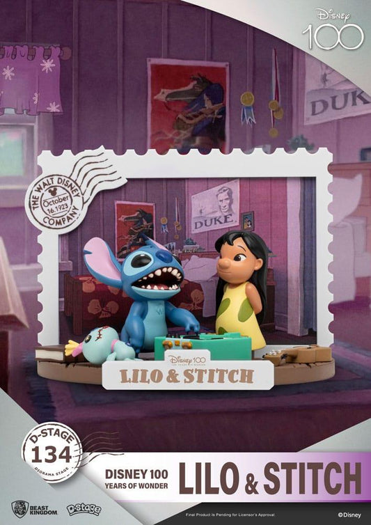 Disney 100 Years of Wonder D-Stage PVC Diorama Lilo & Stitch 10 cm - Smalltinytoystore