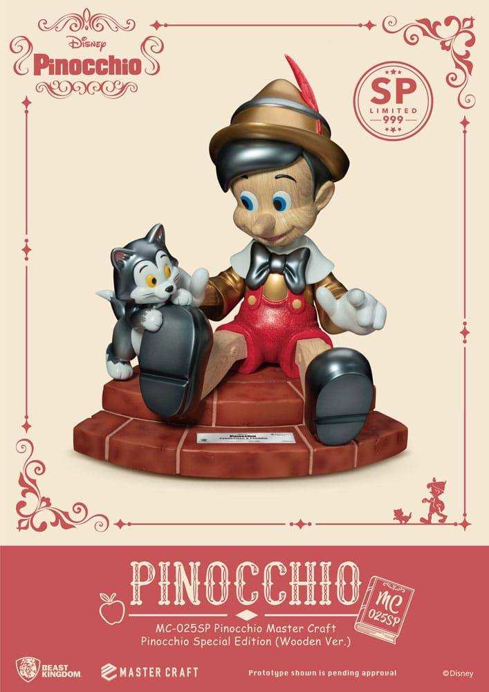 Disney Master Craft Statue Pinocchio Wooden Ver. Special Edition 27 cm - Smalltinytoystore