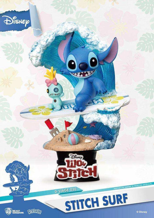 Disney Summer Series D-Stage PVC Diorama Surfer Stitch 15 cm - Smalltinytoystore