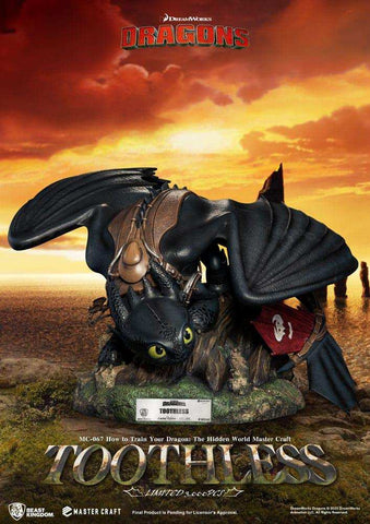 Drachenzähmen leicht gemacht Master Craft Statue Toothless 24 cm - Smalltinytoystore