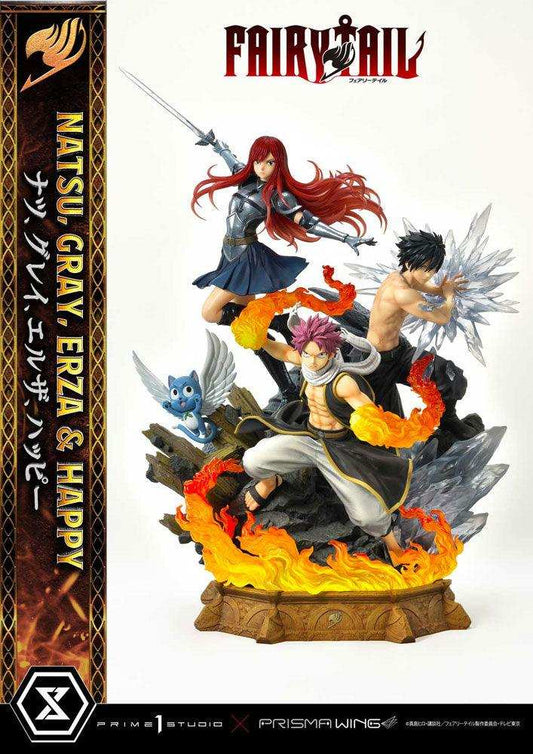 Fairy Tail PVC Statue 1/6 Natsu, Gray, Erza, Happy 57 cm - Smalltinytoystore