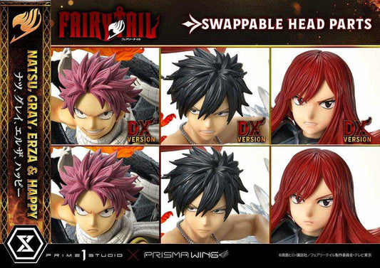 Fairy Tail PVC Statue 1/6 Natsu, Gray, Erza, Happy Deluxe Bonus Version 57 cm - Smalltinytoystore