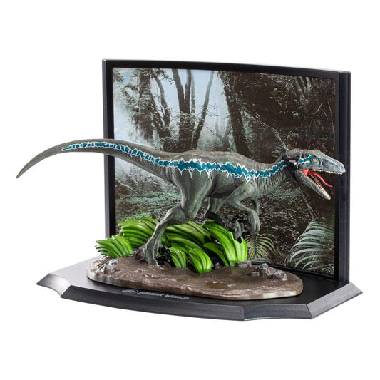 Jurassic Park Toyllectible Treasure Statue Velociraptor Blue Raptor Recon 8 cm - Smalltinytoystore
