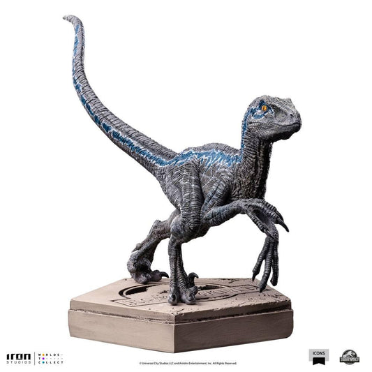 Jurassic World Icons Statue Velociraptor Blue 9 cm - Smalltinytoystore