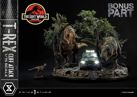 Jurassic World: The Lost World Statue 1/15 T-Rex Cliff Attack Bonus Version 53 cm - Smalltinytoystore