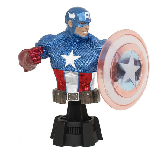 Marvel Comics Büste 1/7 Captain America (Holo Shield) SDCC 2023 Exclusive 15 cm - Smalltinytoystore