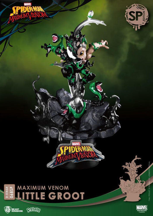 Marvel Comics D-Stage PVC Diorama Maximum Venom Little Groot Special Edition 16 cm - Smalltinytoystore