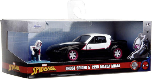 Marvel Diecast Modelle 1/32 Ghost-Spider 1990 Miata Display (6) - Smalltinytoystore