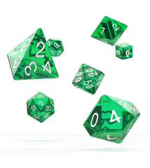 Oakie Doakie Dice Würfel RPG-Set Translucent - Grün (7) - Smalltinytoystore