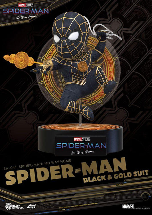 Spider-Man: No Way Home Egg Attack Figur Spider-Man Black & Gold Suit 18 cm - Smalltinytoystore