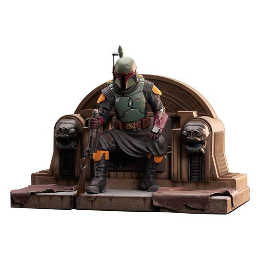 Star Wars: The Mandalorian Premier Collection Statue 1/7 Boba Fett on Throne 24 cm - Smalltinytoystore