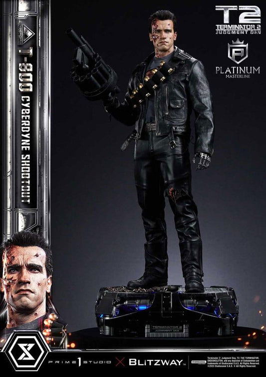 Terminator 2 Platimum Masterline Series Statue 1/3 T-800 Cyberdyne Shootout 74 cm - Smalltinytoystore