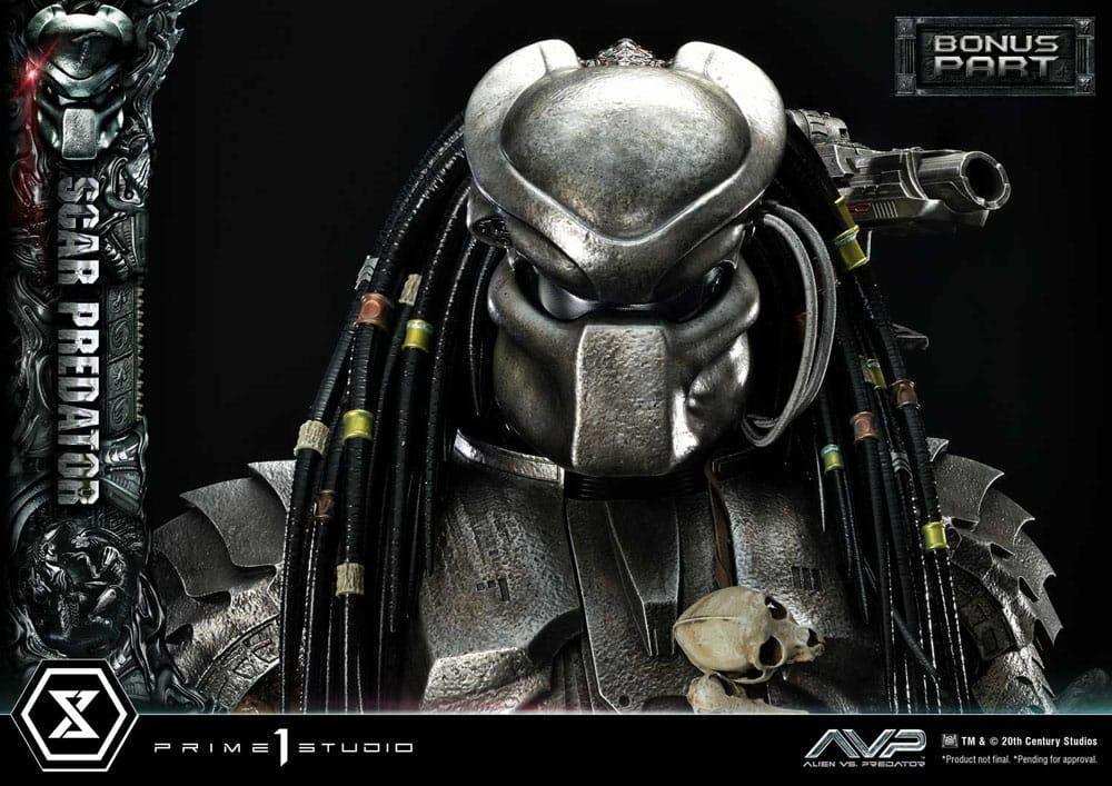 The Alien vs. Predator Museum Masterline Series Statue 1/3 Scar Predator Deluxe Bonus Version 93 cm - Smalltinytoystore