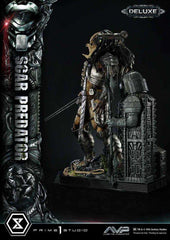 The Alien vs. Predator Museum Masterline Series Statue 1/3 Scar Predator Deluxe Version 93 cm - Smalltinytoystore