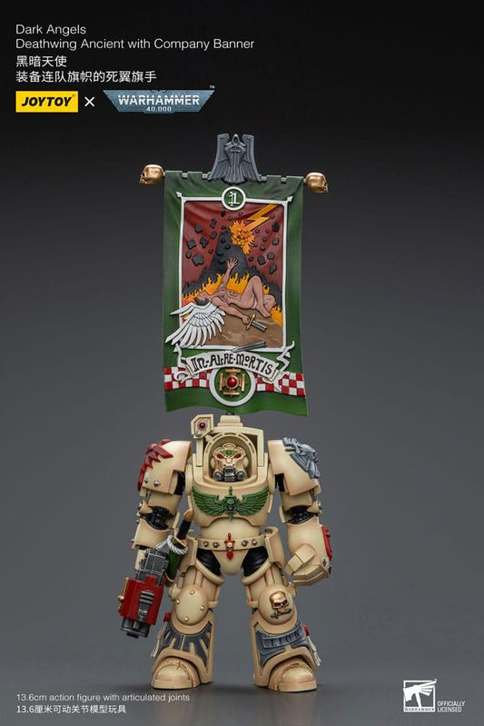 Warhammer 40k Actionfigur 1/18 Dark Angels Deathwing Ancient with Company Banner 12 cm - Smalltinytoystore
